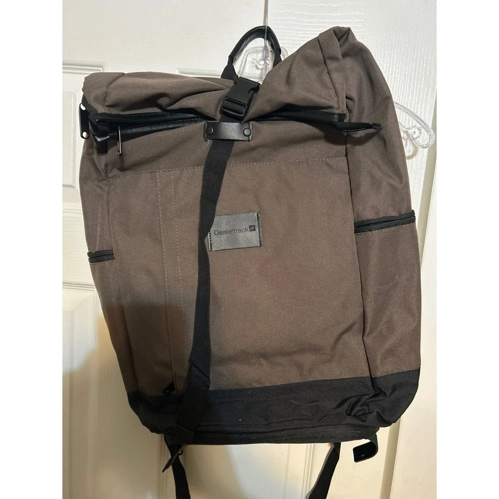 DealerTrack Brown Roll Top Backpack Bag Laptop‎ Bag